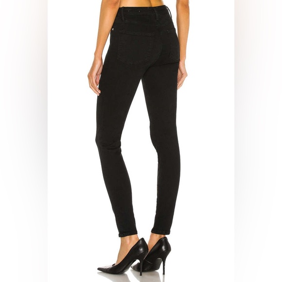 FRAME Le One Skinny High-Waisted Jeans in Larsen Black Wash SZ 2 (SIZES 29-34) - Picture 4 of 13